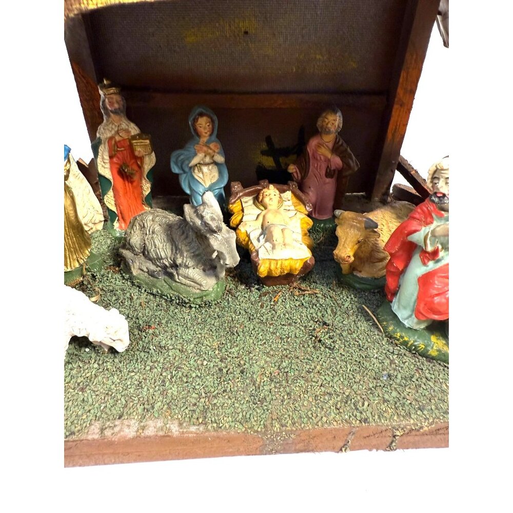 Italian Nativity Set Creche Fontanini Mid Century Handcrafted Nativity Italy Ol - Picture 3 of 16